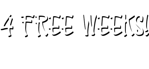It's Tails! You've Won 4 Free Weeks! when you pay 2 weeks Check your email for your coupon then come in store to redeem!