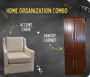 Pantry Cabinet + Accent Chair