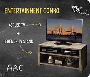43" TV + Legends TV Stand