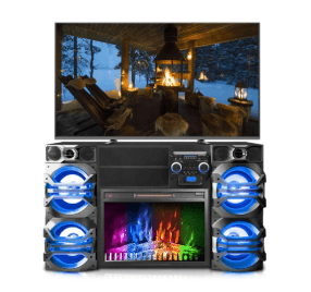 XFIRE TV Stand with Fireplace & Speakers