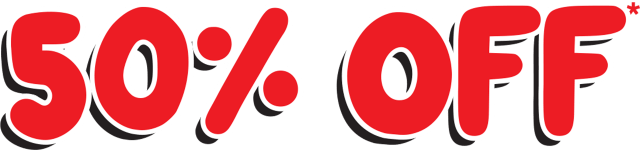 The buzz is 50% off*