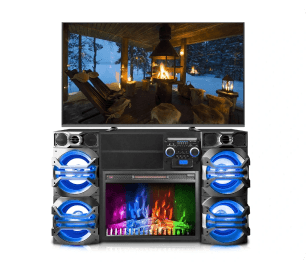 XFIRE TV Stand with Fireplace & Speakers