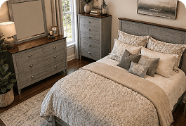 Chalmette Gray Two-Tone Bedroom Set