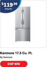Kenmore 17.5. Cu. Ft. $119.99